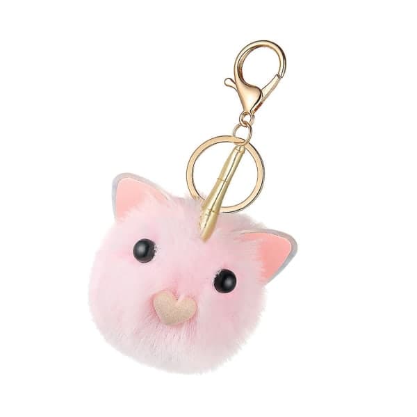 1 pc Keychain Cute Creative Plush Ball Keychain Keyring Key Holder IC