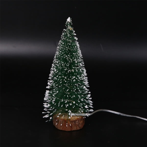 IC LED-belysta små julgranar Julklapp Semesterfest Hem Dekoration (10CM varm lampa)