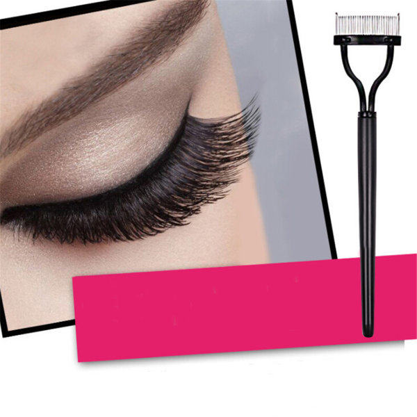 IC 1:a Skönhetsmakeup Ögonfrans Metallborste Kam Lash Separator Vikbar