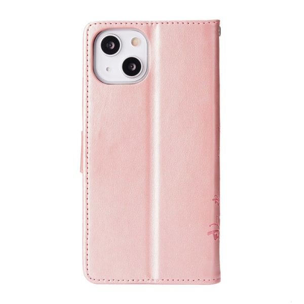 iPhone-kotelo ruusukultaisella perhosnahkalla