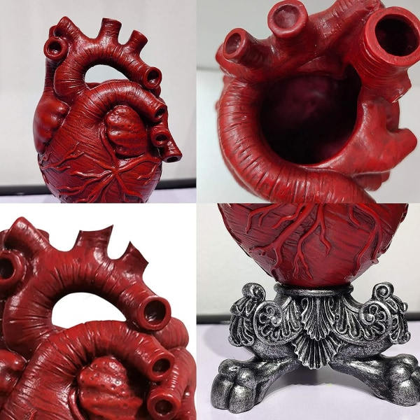 IC Hjertevase - Anatomisk Hjertevase i Resin, Moderne Skulptur