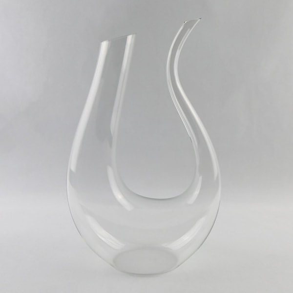 Vinkaraffluftare U-formad blyfri kristallglas vinflaska glasflaska 1500 ml