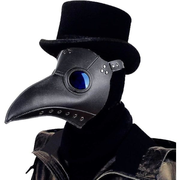 IC Raxwalker Pestdoktor Mask Halloween Rekvisita Kostymset Svart Mask