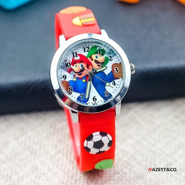 IC Super Mario Kvarts Elektronisk Klocka Silikonarmband