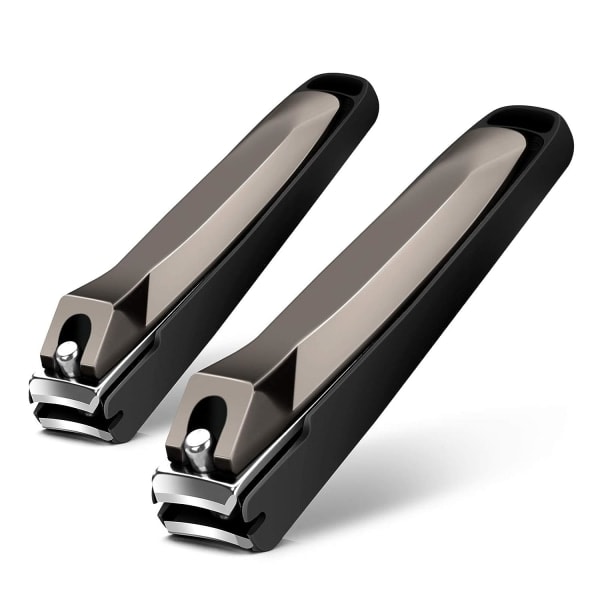 IC Nagelklippare med uppsamlare, 2-pack nagelklippare, stänkfria nagelklippare