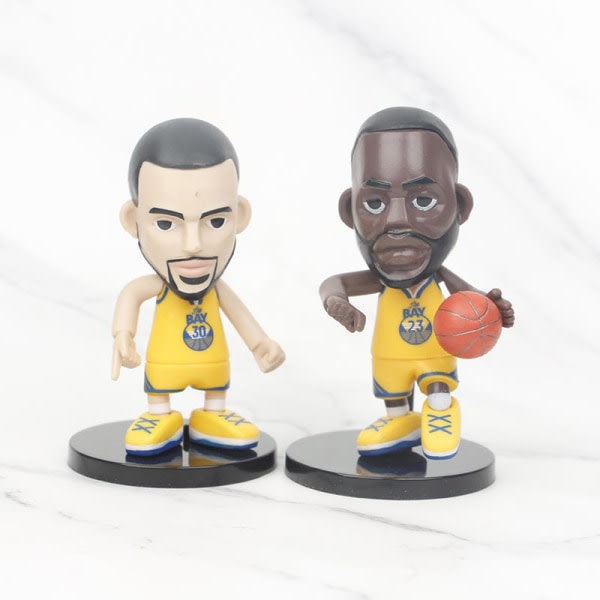 IC NBA Basketstjärna Q-version 6 modeller Golden State Warriors Curry Poole docka ornament väska hand