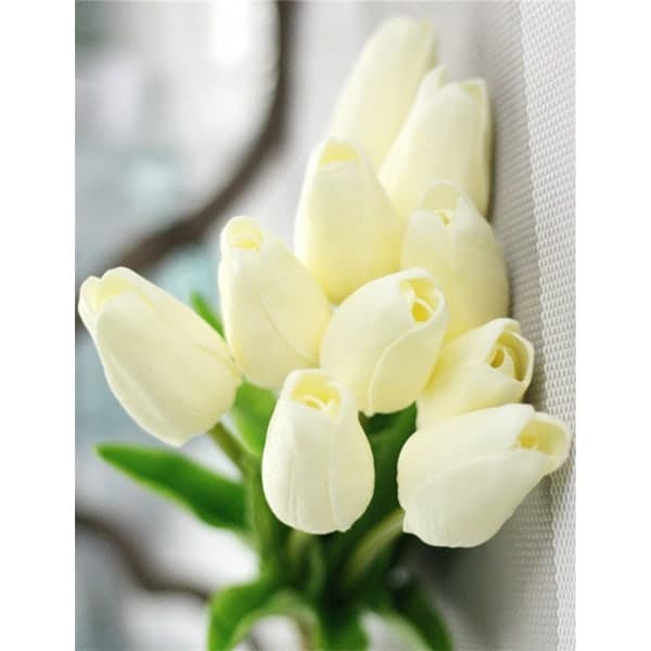 IC 30 stk Real-touch kunstige tulipanblomster Hjem Bryllupsfest Dekor