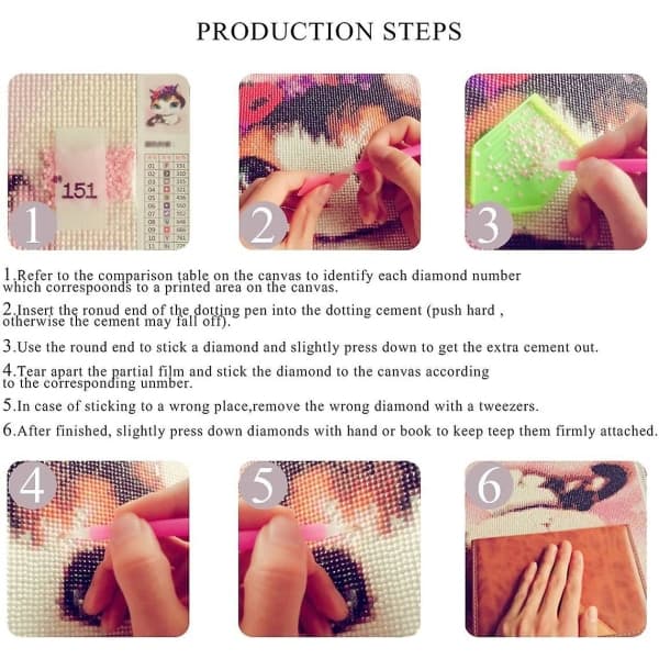 DIY 5D Diamantmålning - Komplett Set med Kristall Strassbroderi Diamantmålning Bilder Dekoration för Hemvägg
