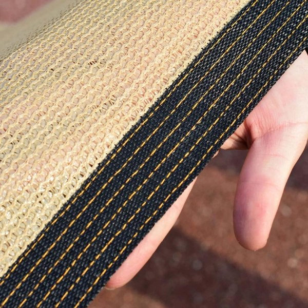 IC Skyggeduk Beige Rektangulær Skyggetelt 90% UV-bestandig Pustende og Slitesterk Skyggeduk for Drivhus Pergola Hagebasseng 3mx3m