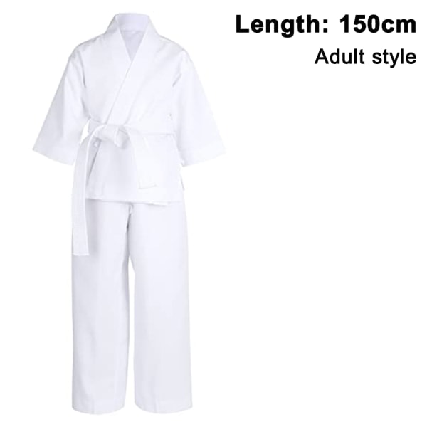 IC Karateuniform med bälte, vit, karate gi för barn och 150cm