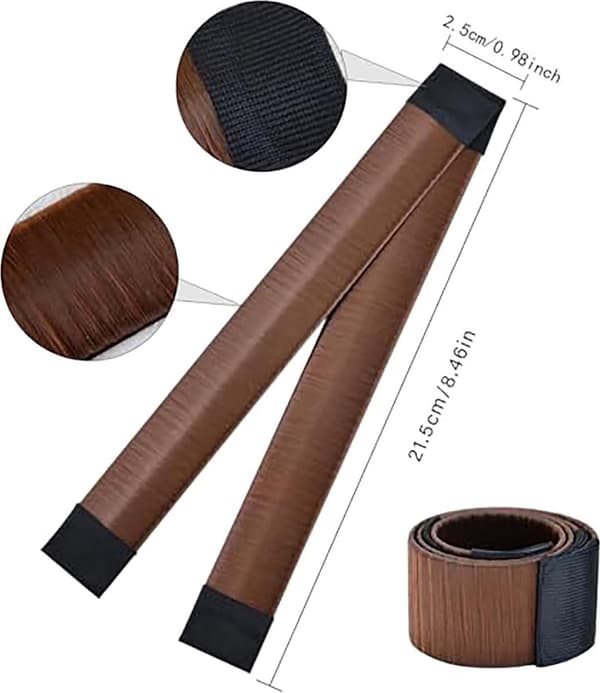 Hårsmultring, DIY Hårsmultring-styler for langt hår, lysebrun, 3-pakning
