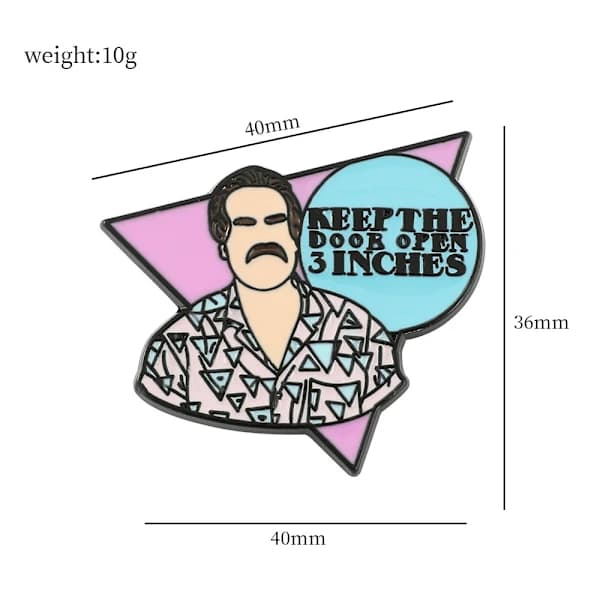 Stranger Things 7-delt Brochesæt - Hellfire Club Medlemsmærker & Karaktercitater Pins