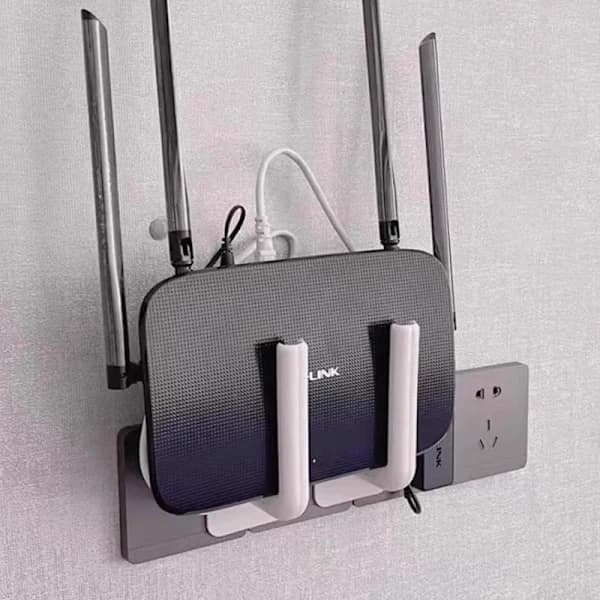 2 st Väggmonterat Router Förvaringsställ Set-top Box Väggmonterad Fixtur Stödfäste Väggmonterad Router wt 2pcs wt 2pcs