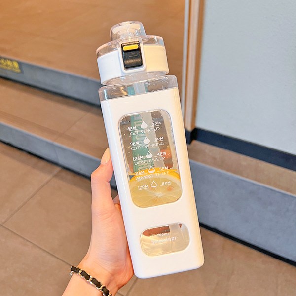 IC 700ml dubbeldrickande plast vattenkopp-vit White