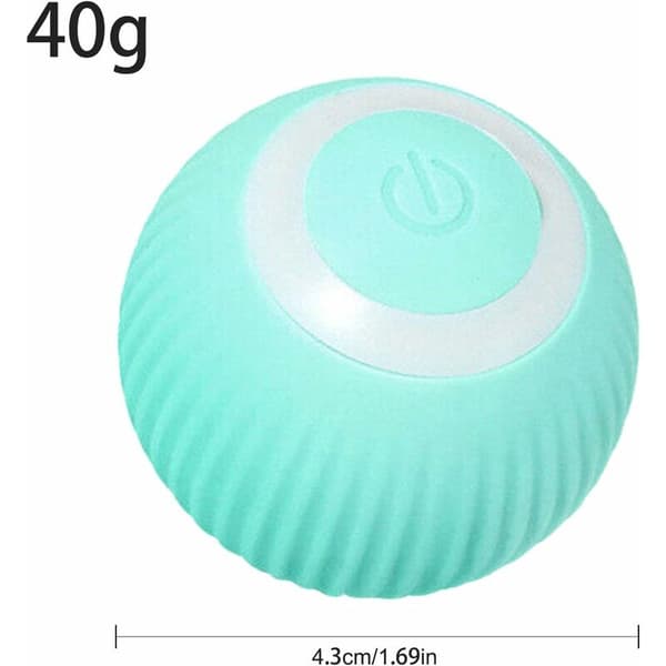 Blå - 1 stk. - Interaktiv Kattebold - Interaktiv Auto - 360° USB - Stimulerer Jagtinstinkt