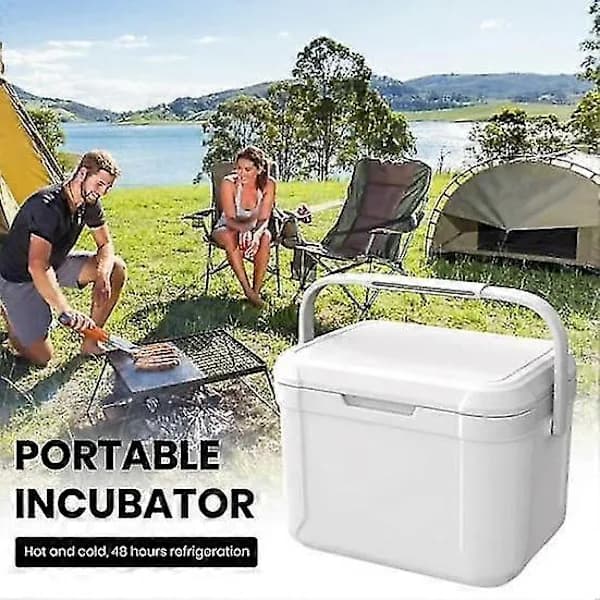 5L Camping Kjøleboks Isolert Bærbar Polyuretan Matboks Med Håndtak for Utendørs Camping Hvit white