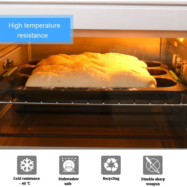 IG Silikon Baguetteform, Icke-klibbig 3 Vågor Bröd för Fransk Toast