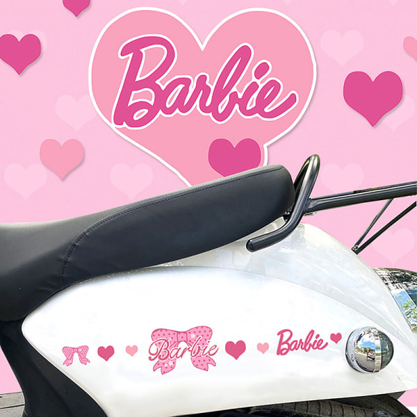 IC Elektrisk motorsykkel DIY Barbie-klistremerker Tegneserie bærbar PC L