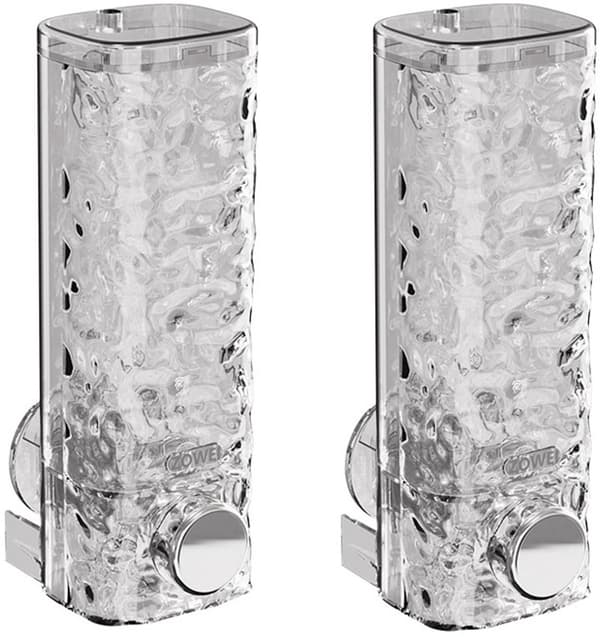 2 - stykker - 450 - ml - 22 - 5 - 9 - 7 - 4 - cm - Vægmonteret - sæbedispenser - hul - Håndsæbedispenser - med - Hotelshampoo