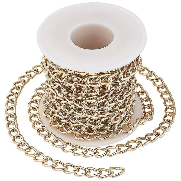 Aluminium Vridna Kantkedjor Silver Gyllene För Halsband Armband Smycken Göra Osvetsade 5mroll Silver