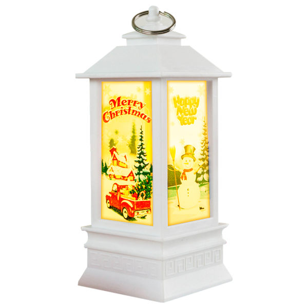 IC Joululyhty Dekoratiivinen LED-lyhty Snow Swirl Joulupukki tyyli 1