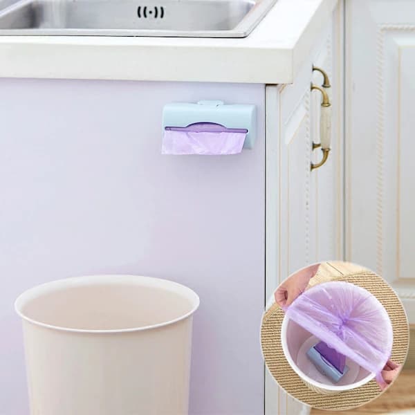 3-pack väggmonterad plastpåsehållare för kök, badrum och vardagsrum