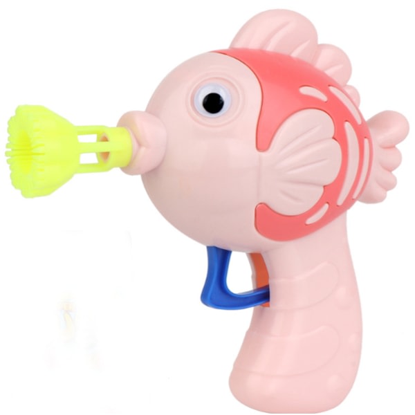IC Barnleksak mini manuel bubbelpistol söt liten fisk (rosa liten söt fisk),