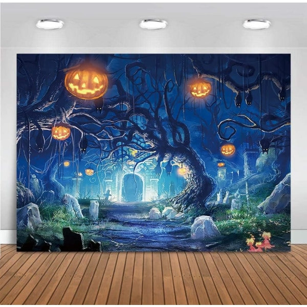 IC Yökuvaustatausta 7x5ft Pumppu Lyhty Valokuvaustatausta Kauhu Halloween Juhliin Muotokuva Deko Banneri