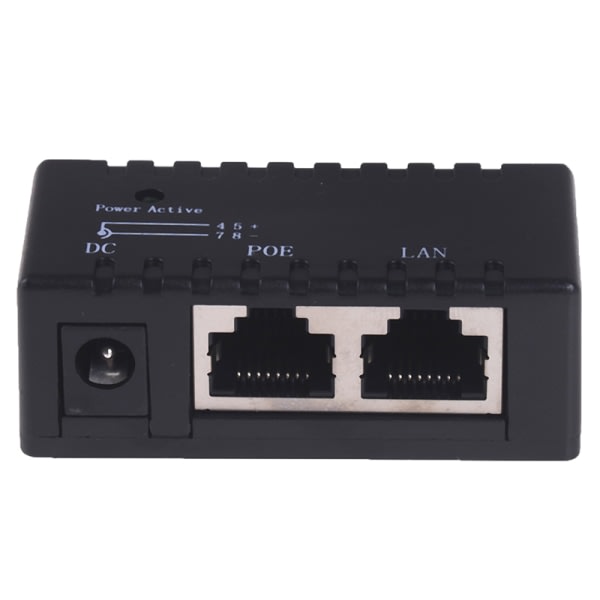 IC 2st passiv POE-injektor för IP-kamera VoIP-telefon Netwrok AP d Black One Size
