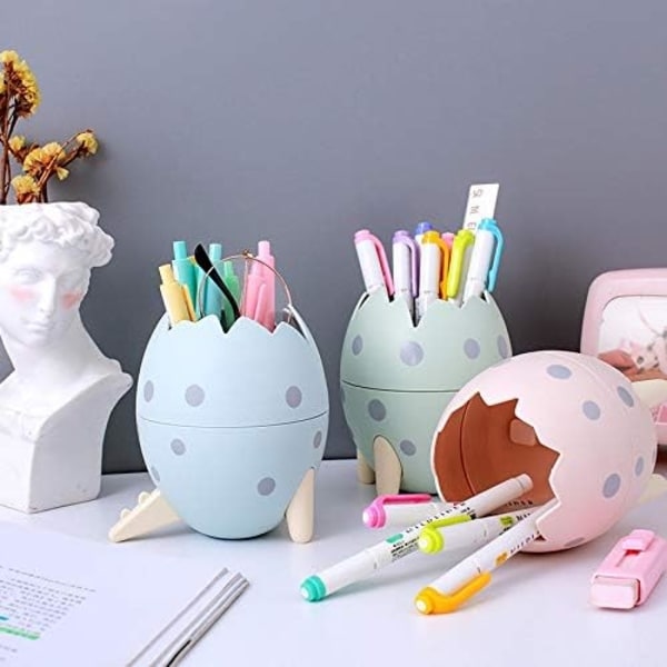 IC 3-pack Dinosaurieägg Pennhållare Ägg Skrivbordstillbehör Organizer Skrivbordspenna Cup - Barn Pojkar Flickor