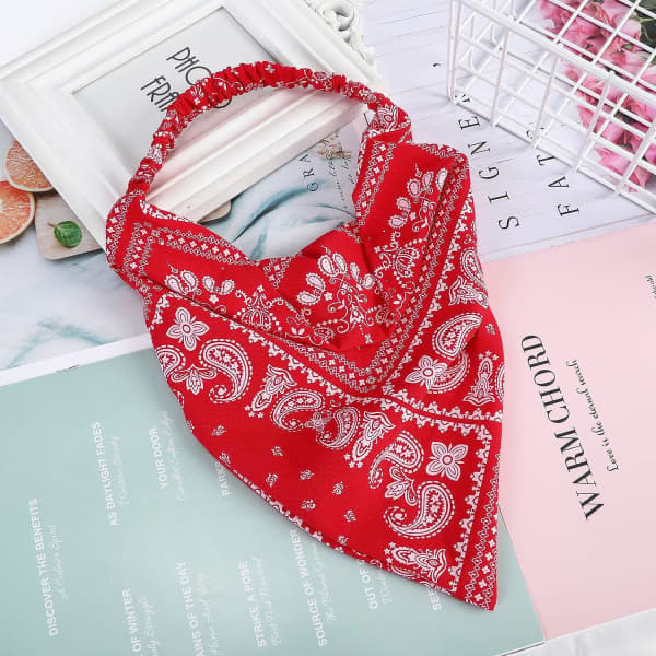 IC Chiffong Bandana Näsduk Scarf - 3-pack blommigt hår