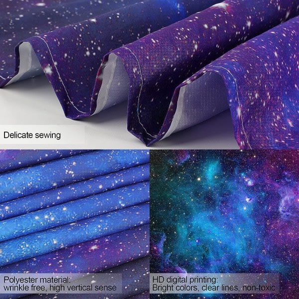 IC Galaxy gobeleng Blå stjernehimmel gobeleng Kosmisk gobeleng Mystisk Nebula Star Tapestry Veggdekorasjon gobeleng Hjeminnredning【40 X60 tommer】