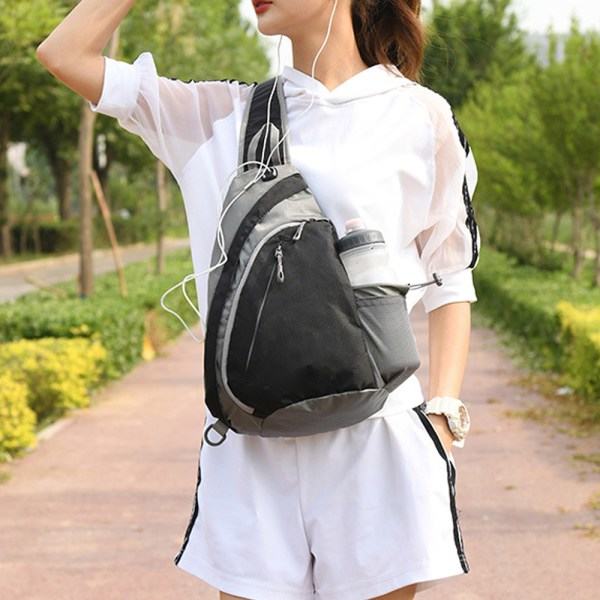 IC Slingväska för kvinnor män: Small Sling Backpack - Mini Shoulder B black