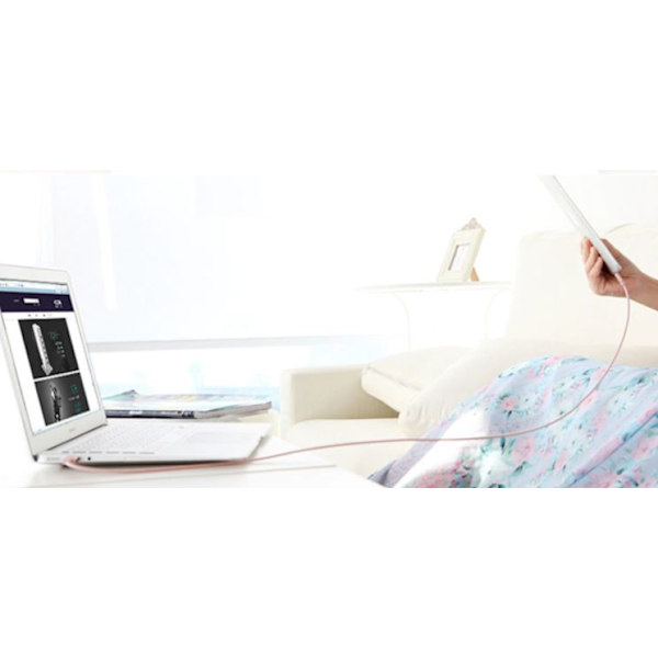 Trådløs bordlampe - dimbar, vanntett metall, USB-oppladbar - 1 stk - WELLNGS svart