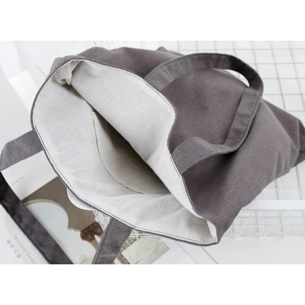 3-pack tygkasse, 33 x 36,5 cm bomullstygkasse, canvasväska, bärbar R