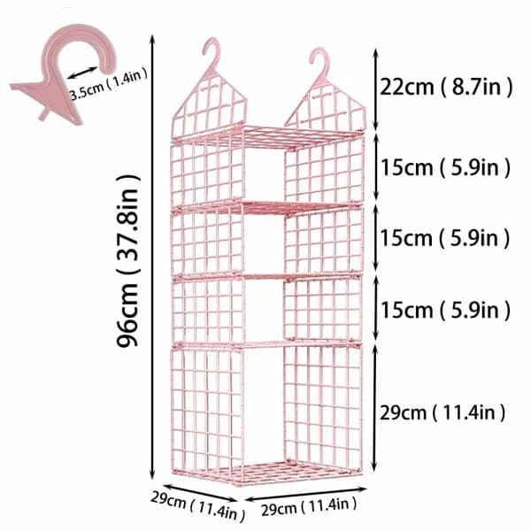 IC Plastgarderobe Organizer Klesstativ, 5 rom/ Mesh