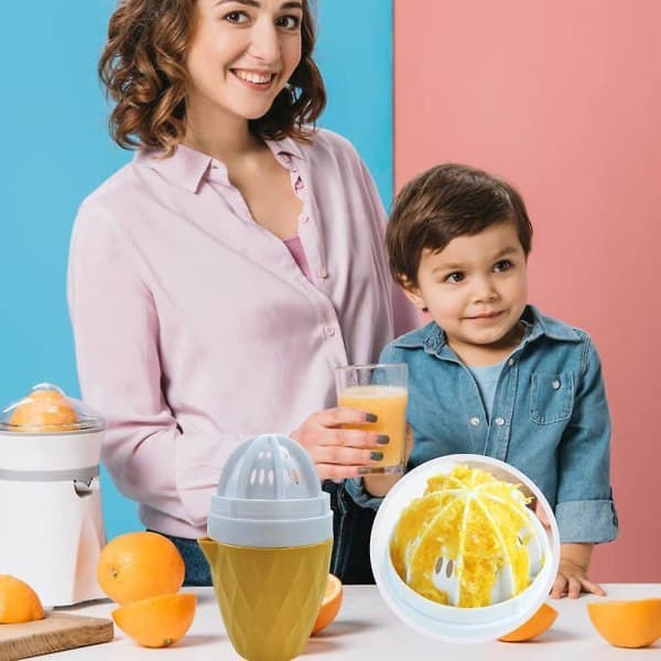 Manuell citruspress - fruktpressare för dubbel användning