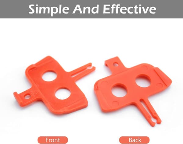 10-pak hydrauliske skivebremseklodsafstandsstykker, holdbar plast, forhindrer klodslukning, til MTB og landevejscykler, orange, 4,5 cm