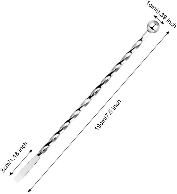 Sølv - rustfritt stål omrører for rustfritt stål, (10 stk)