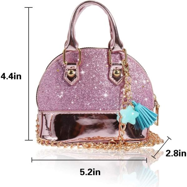 IC Paljetter Handväskor Mini Princess Handväska Skalformad Crossbody-väska