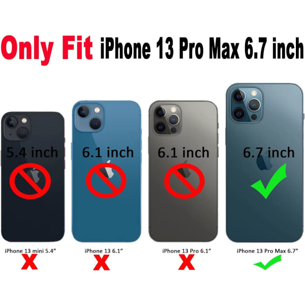 IC för iPhone 13 Pro Max Skal 6,7\", Söt Genomskinligt Love Skal, med Love-Heart Kameraram Wavy Edge Transparent Full