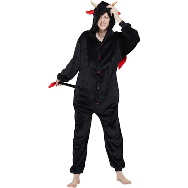 Onesies til kvinder, Onesies til voksne mænd, Pyjamas Onesies, Enhjørning, Flannels pyjamas, Dyre Onesies, 3D hættetrøjer, Halloween, Julekostumer The A demon L