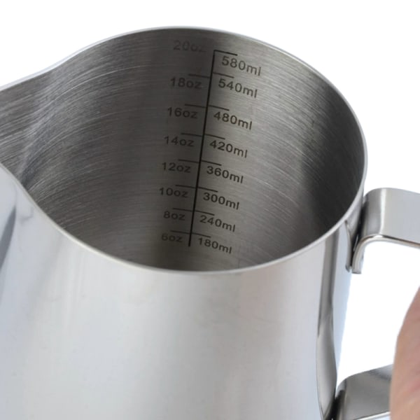 IC Rostfritt Stål Mjölkskummande Kanna Espresso Kaffe Barista 600ml