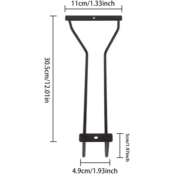 Sort - 1 x 12\" Vinglasholder, Underhylde Vinglasholder