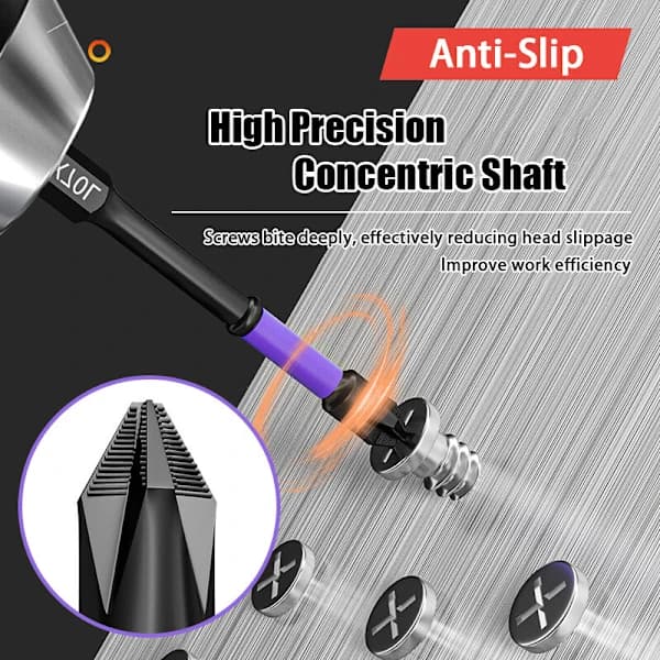 Upgraded Non-slip PH2 Bit Set for Impact Drivers, Magnetic Phillips Screwdriver Drill 10Pcs 65mm 10Pcs 65mm