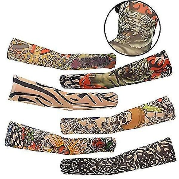 IC CNE 6 kpl Taide Käsivarsi Vääri Tatueringhihat Peite Unisex