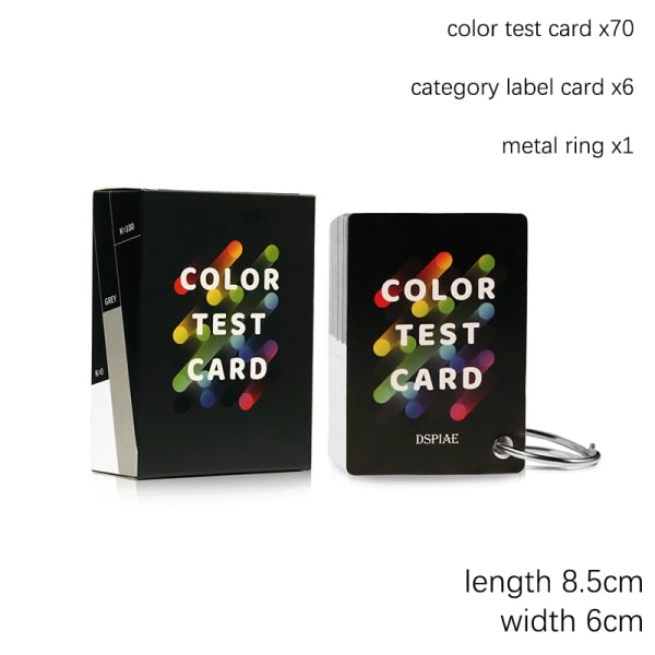 IC 1Set färgtestkort färger Kalibreringsdiagram för modell DIY Cra
