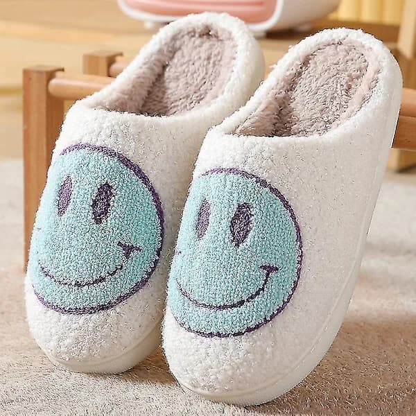 Smiley Face Hjemmesko til Kvinder - Smilende Hjemmesko Grøn 40-41 Green 40-41
