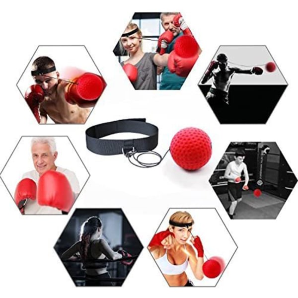 IC Boxing Reflex Speed ​​Boxing Ball Sanda Boxer forbedrer refleksene H Svart