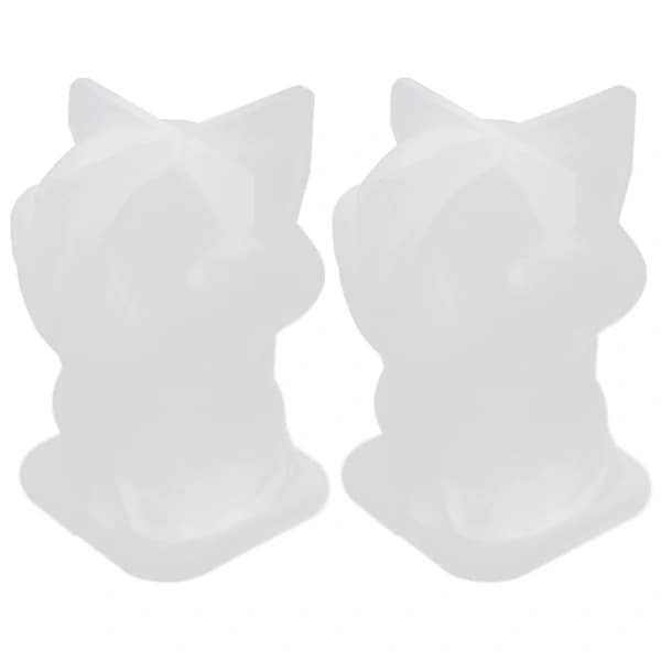 2 stk 3D Grisformer DIY Silikonformer Dyrestøpeformer